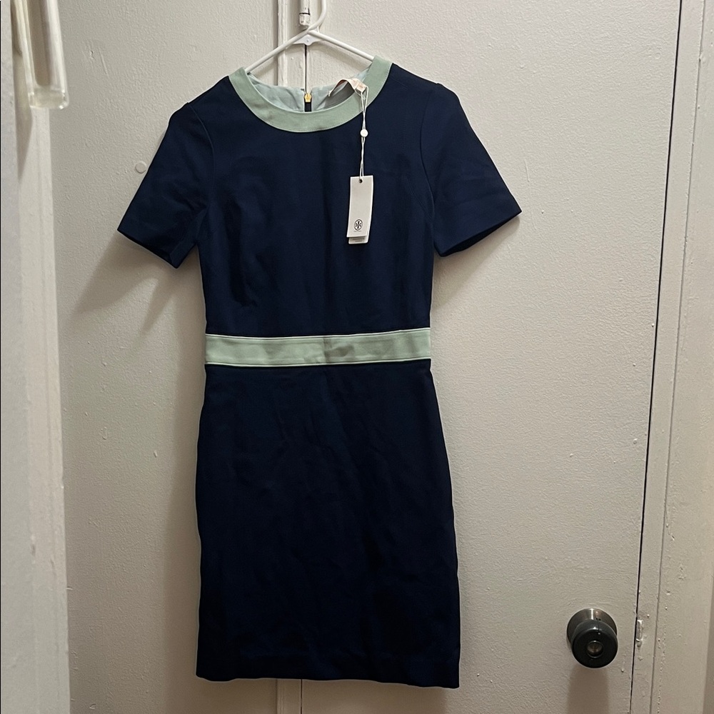 NWT Tory Burch Block Ponte Dress Tory Navy / 405 Size XS